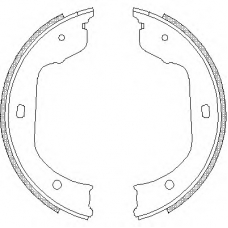 Z4740.00 WOKING Комплект тормозных колодок, стояночная тормозная с