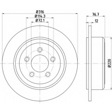 8DD 355 122-221 HELLA PAGID Тормозной диск