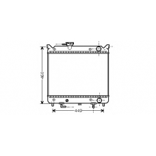 K454-00 ASHUKI Радиатор, охлаждение двигателя