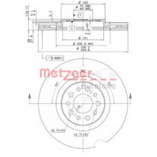 6110303 METZGER Тормозной диск