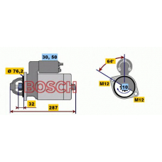 0 001 109 021 BOSCH Стартер