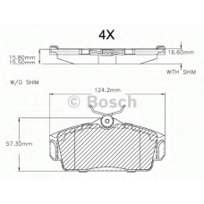 F 03A 150 017 BOSCH Комплект тормозных колодок, дисковый тормоз