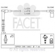 4.9316 FACET Комплект проводов зажигания