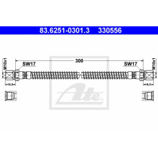 83.6251-0301.3 ATE Тормозной шланг