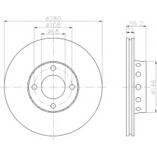 MDC776 MINTEX Тормозной диск