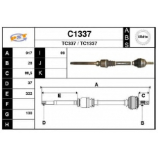 C1337 SNRA Приводной вал