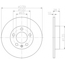 8DD 355 105-701 HELLA PAGID Тормозной диск