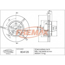 BD-4125 FREMAX Тормозной диск