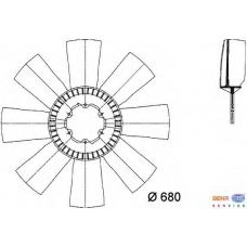 8MV 376 733-071 HELLA Крыльчатка вентилятора, охлаждение двигателя