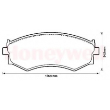 572343B BENDIX Комплект тормозных колодок, дисковый тормоз