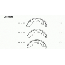 J3508018 NIPPARTS Комплект тормозных колодок