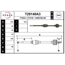 T29140A3 EAI Приводной вал