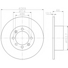 8DD 355 100-091 HELLA Тормозной диск