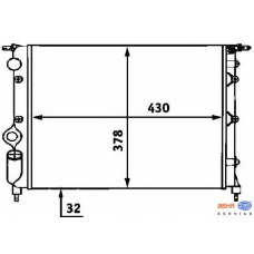 8MK 376 716-601 HELLA Радиатор, охлаждение двигателя