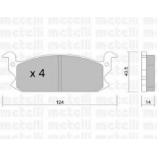 22-0380-0 METELLI Комплект тормозных колодок, дисковый тормоз