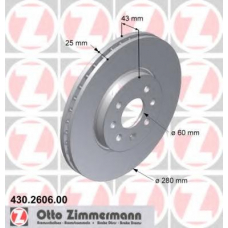 430.2606.00 ZIMMERMANN Тормозной диск