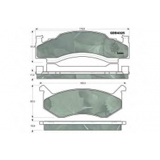 GDB4025 TRW Комплект тормозных колодок, дисковый тормоз