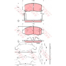 GDB3376 TRW Комплект тормозных колодок, дисковый тормоз