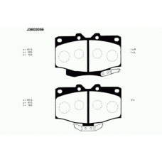 J3602056 NIPPARTS Комплект тормозных колодок, дисковый тормоз