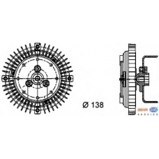 8MV 376 732-011 HELLA Сцепление, вентилятор радиатора