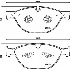 8DB 355 015-701 HELLA Комплект тормозных колодок, дисковый тормоз