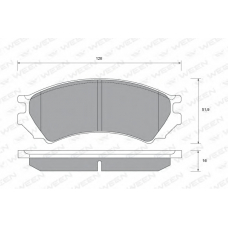 151-2283 WEEN Комплект тормозных колодок, дисковый тормоз