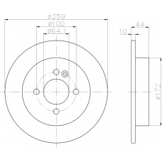 8DD 355 107-811 HELLA PAGID Тормозной диск