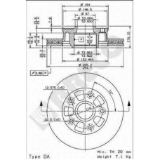 BS 8225 BRECO Тормозной диск