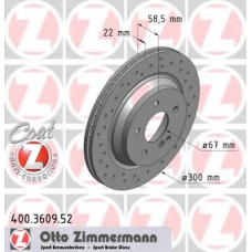 400.3609.52 ZIMMERMANN Тормозной диск