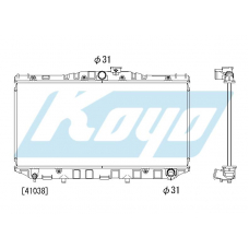 PA010025 KOYO P-tank corrugate-fin ass'y