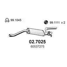 02.7025 ASSO Глушитель выхлопных газов конечный
