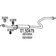 01.50479 MTS Средний глушитель выхлопных газов