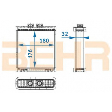 7401501 BEHR Heater core