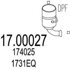 17.00027 MTS Сажевый / частичный фильтр, система выхлопа ог