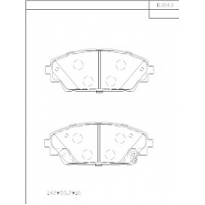 KD3043 ASIMCO Комплект тормозных колодок, дисковый тормоз