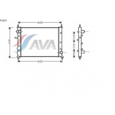 FT2227 AVA Радиатор, охлаждение двигателя