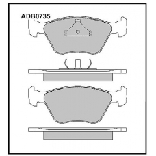 ADB0735 Allied Nippon Тормозные колодки