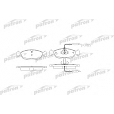 PBP1168 PATRON Комплект тормозных колодок, дисковый тормоз