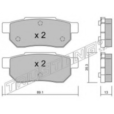 173.0 TRUSTING Комплект тормозных колодок, дисковый тормоз