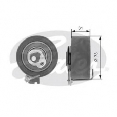 T43157 GATES Натяжной ролик, ремень грм