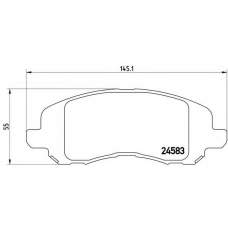 P 18 001 BREMBO Комплект тормозных колодок, дисковый тормоз