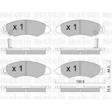 22-0418-0 METELLI Комплект тормозных колодок, дисковый тормоз