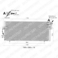 TSP0225350 DELPHI Конденсатор, кондиционер