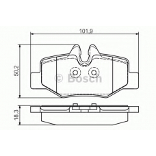 0 986 495 088 BOSCH Комплект тормозных колодок, дисковый тормоз