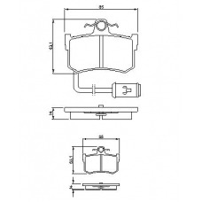 0 986 424 013 BOSCH Комплект тормозных колодок, дисковый тормоз