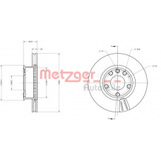 6110484 METZGER Тормозной диск