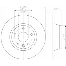 8DD 355 113-842 HELLA PAGID Тормозной диск