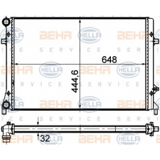 8MK 376 787-361 HELLA Радиатор, охлаждение двигателя