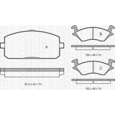 8110 13043 TRIDON Brake pads - front