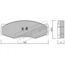 068.0 TRUSTING Комплект тормозных колодок, дисковый тормоз